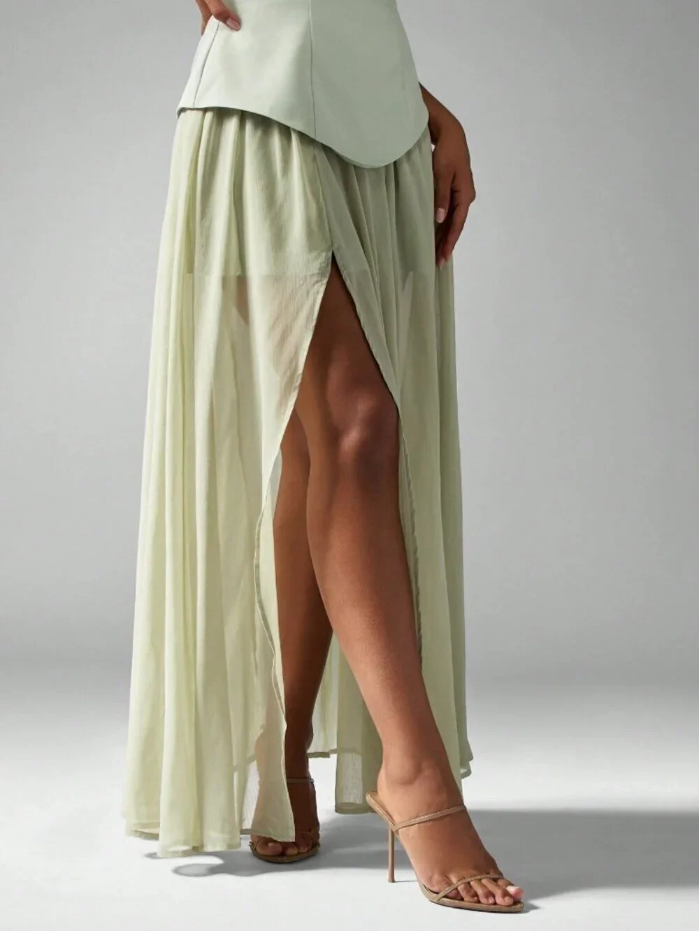Green Elegant Women's Strapless Sweetheart Neckline Corset-Style Maxi Dress